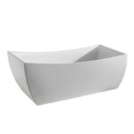 Aquamoon Bruselas 67" Acrylic Freestanding Bathtub Contemporary Soaking Tub With Chrome Overflow And Drain Color White